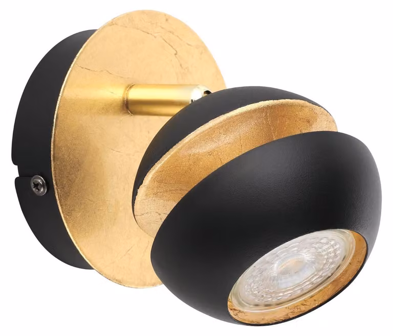 EGLO Nocito, Faretti, Lampadine non sostituibili, 6,6 W, 3000 K, 240 lm, Nero, Oro