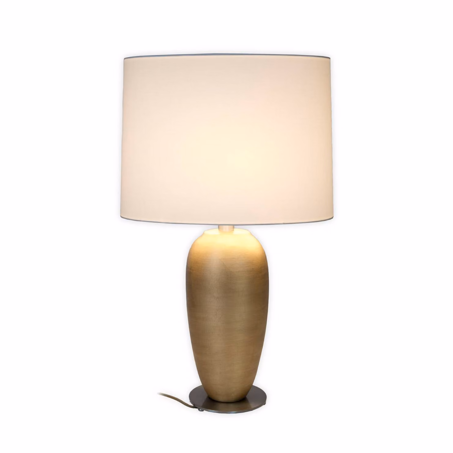Holländer Lampada da tavolo OMEGA OVAL, Ottone / Oro, Soggiorno / Sala da pranzo, Ceramica, Lampada da tavolo