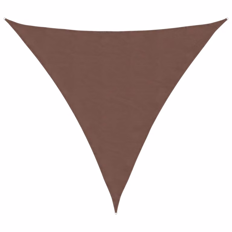 Parasole a Vela Oxford Triangolare 3x3x3 m Marrone