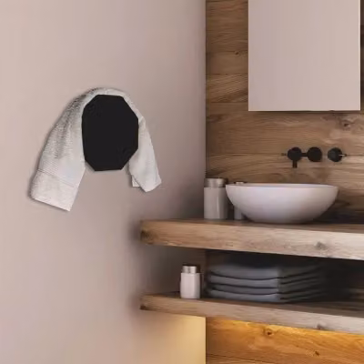 Scaldasalviette elettrico Nazca in ceramica e metallo colore grigio, L: 29,5 cm, H: 70 cm, P: 6,5 cm, 70W