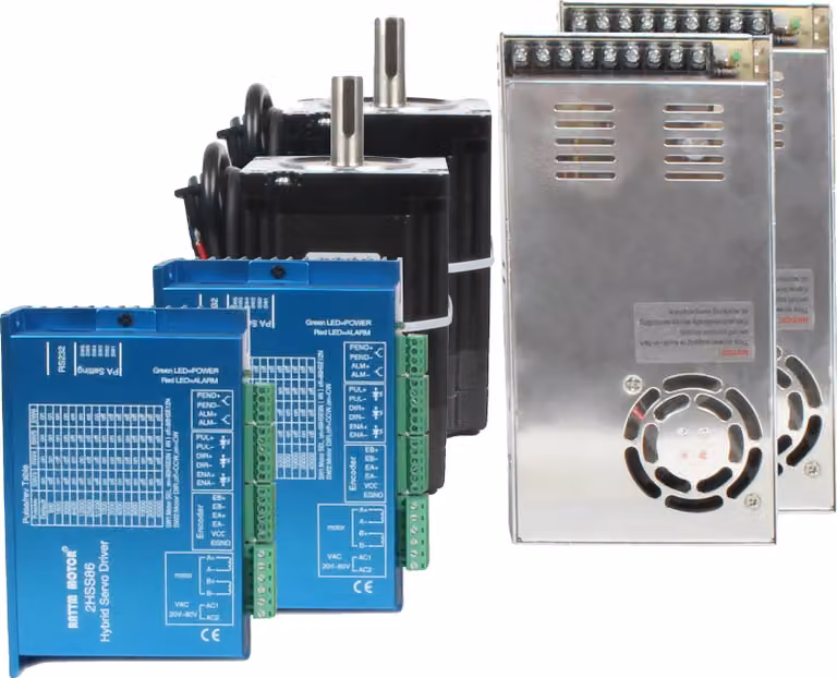 Driver per motori passo-passo ad anello chiuso, 2 fasi, alimentazione 400W, kit Nema34, 2 assi con potenza, 4,5N.m