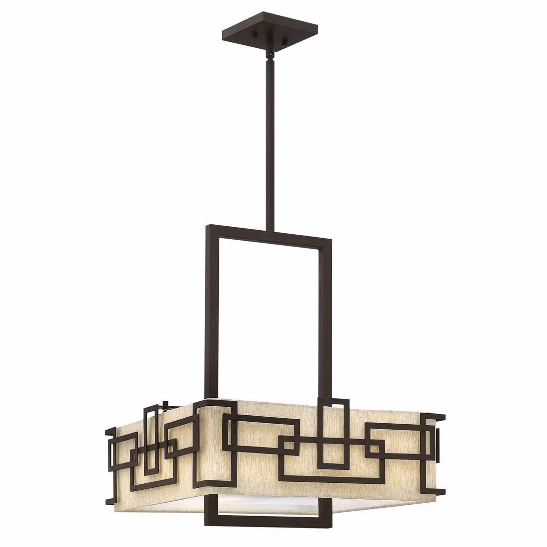 Lampada a sospensione Lanza, bronzo oliato, 3xE27x100W, metallo, dimensioni: 147,3x45,7x45,7 cm, IP20, Hinkley