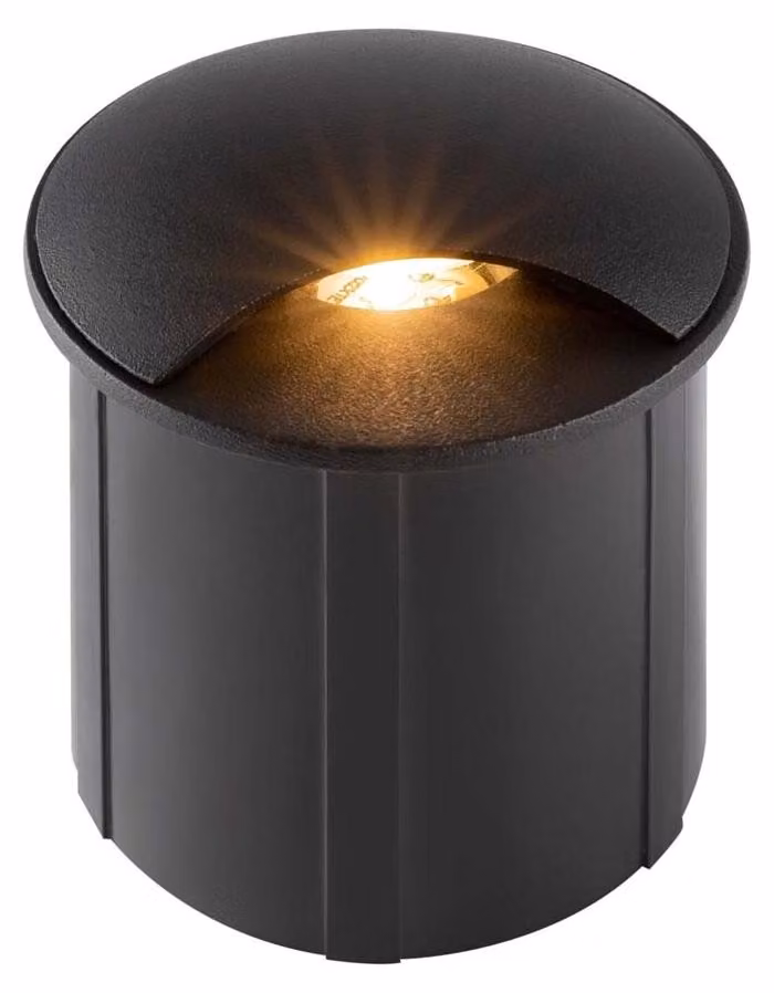 Lampada da terra a LED, alluminio, nero, IP65, D 6,2 cm