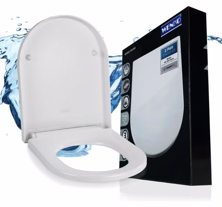WENKO WC SEAT PALMA copriwater copriwater con chiusura morbida Fix-Clip