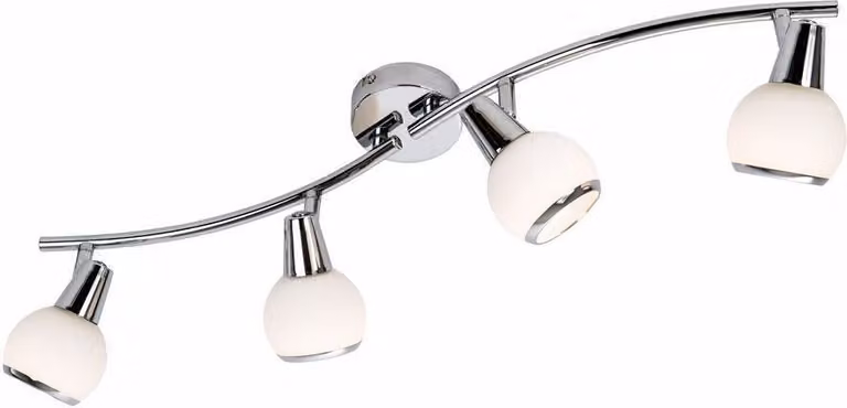 Lampada da soffitto Loris cromata 4xE14x40W in metallo, dimensioni: 14x70x12 cm, IP20, Reality