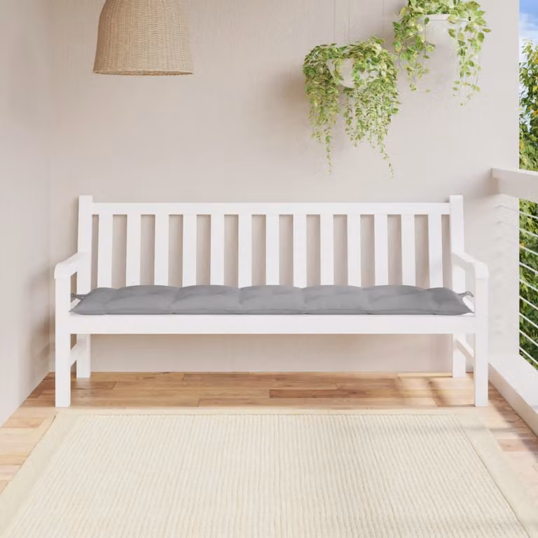 Cuscino per panca vidaXL Grigio in tessuto Oxford impermeabile e traspirante L/P/H: 180 x 50 x 7 cm
