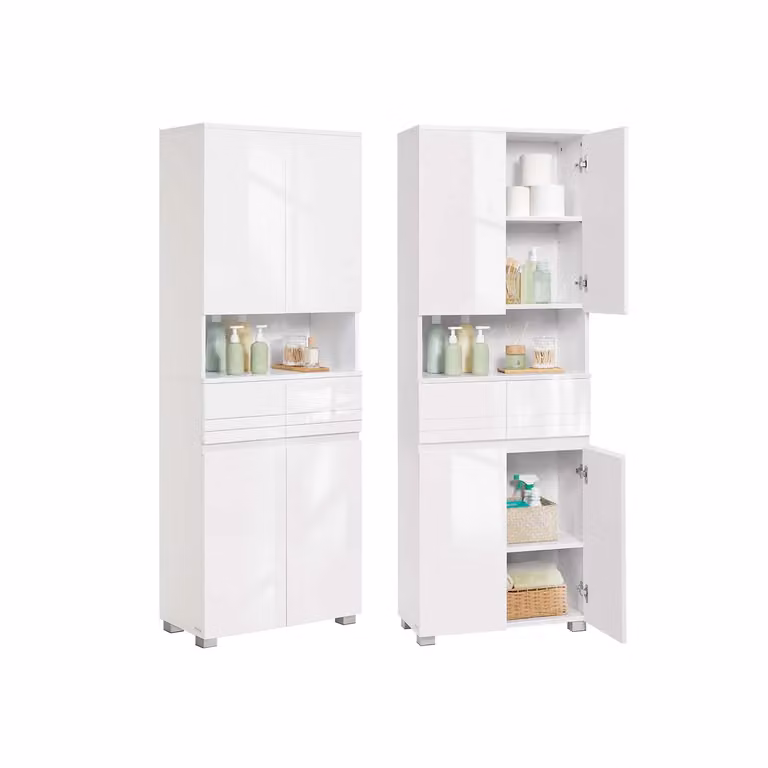 Mobile da Bagno, Bianco Nuvola / 30 x 60 x 170 cm
