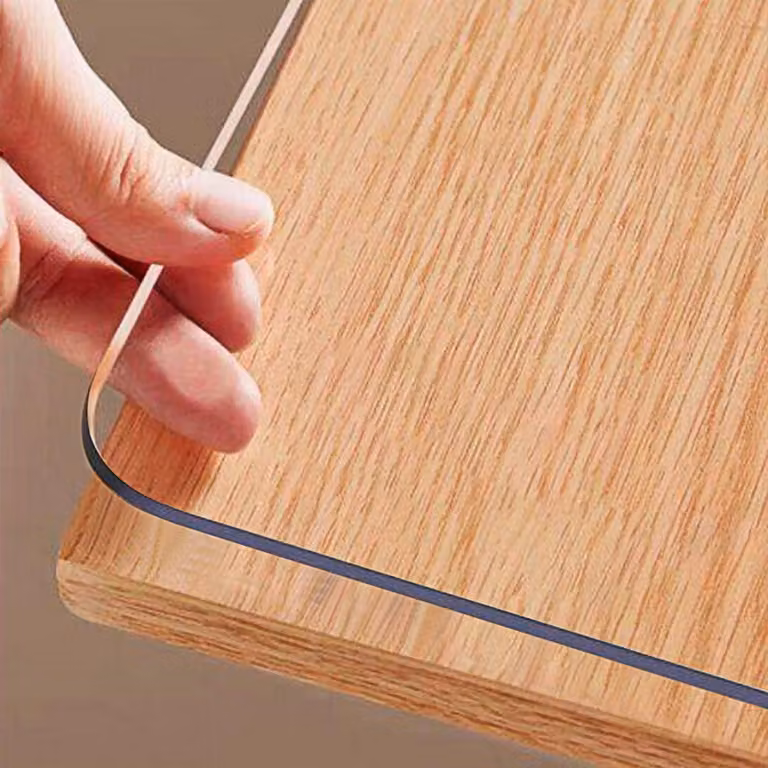 Pellicola trasparente per tavolo, 1,5 mm, 100 x 200 cm, PVC, trasparente come il vetro, impermeabile