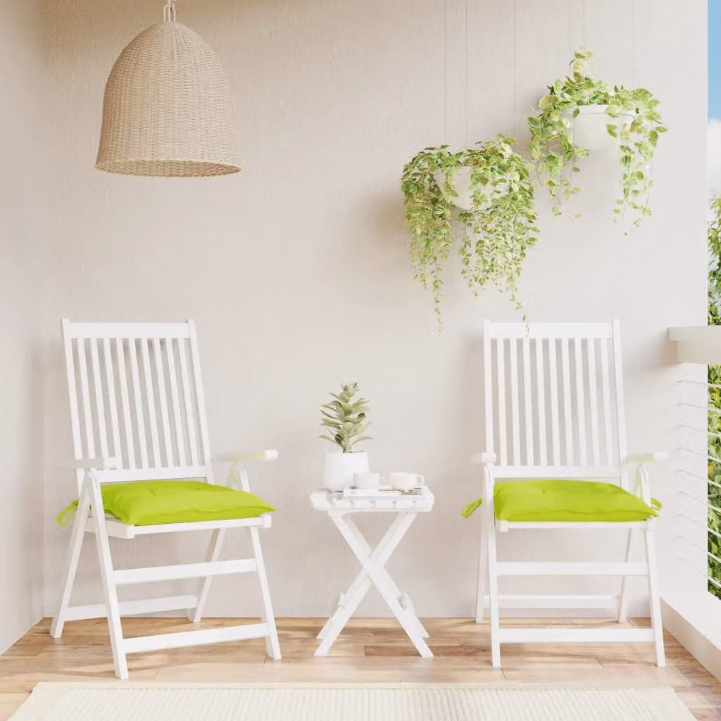 Set di 2 cuscini per pallet vidaXL in tessuto Oxford verde, L 50 x P 50 x H 7 cm