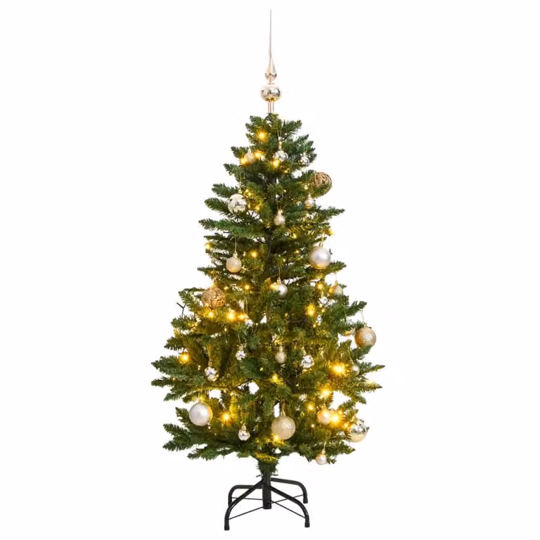Maison Exclusive - Albero di Natale artificiale pieghevole con 150 LED e palline, 120 cm
