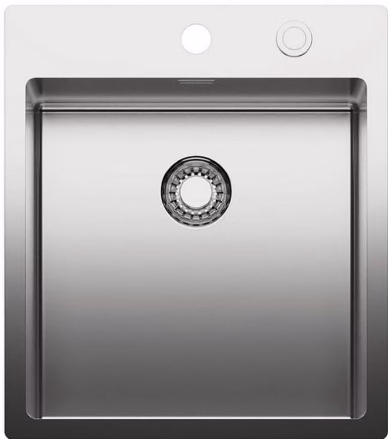 NABER 1013114 Lavello da incasso Corno Piu PR3 da 500 larghezza mobile, acciaio inox