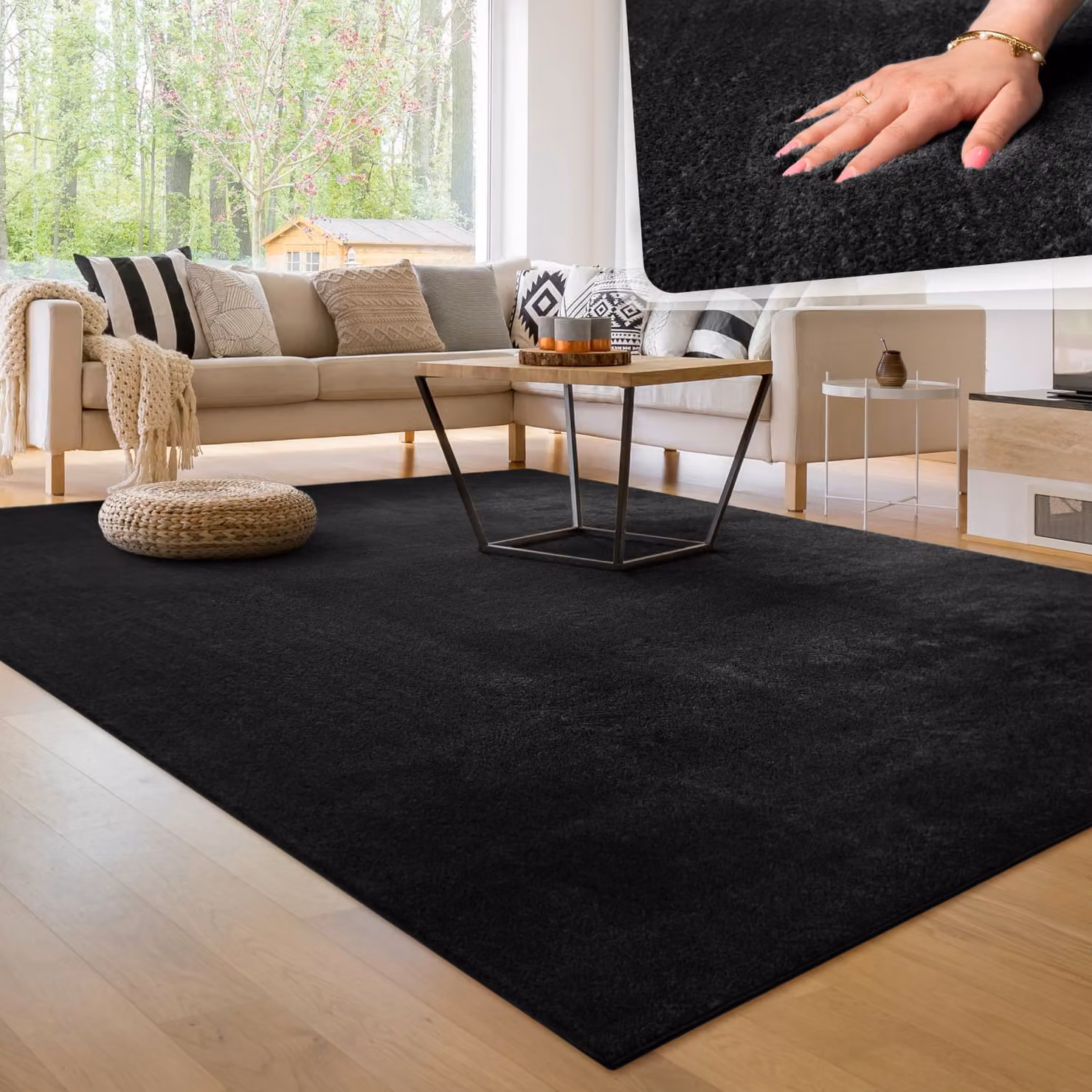Tappeto Calia Italia nero L: 100 cm, P: 60 cm – 3