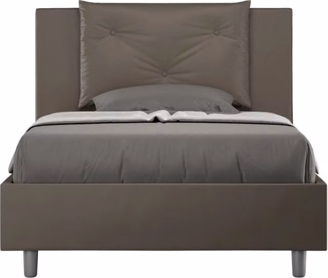 Letto 1 Piazza e Mezzo 120x200 cm Senza Rete Appia Cappuccino
