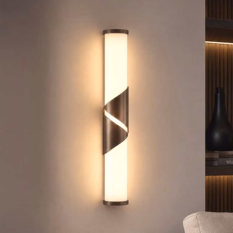 Searchlight Applique da parete Wrap, dimmerabile, Bronzo / Ottone antico, Bagno, Metallo, Applique