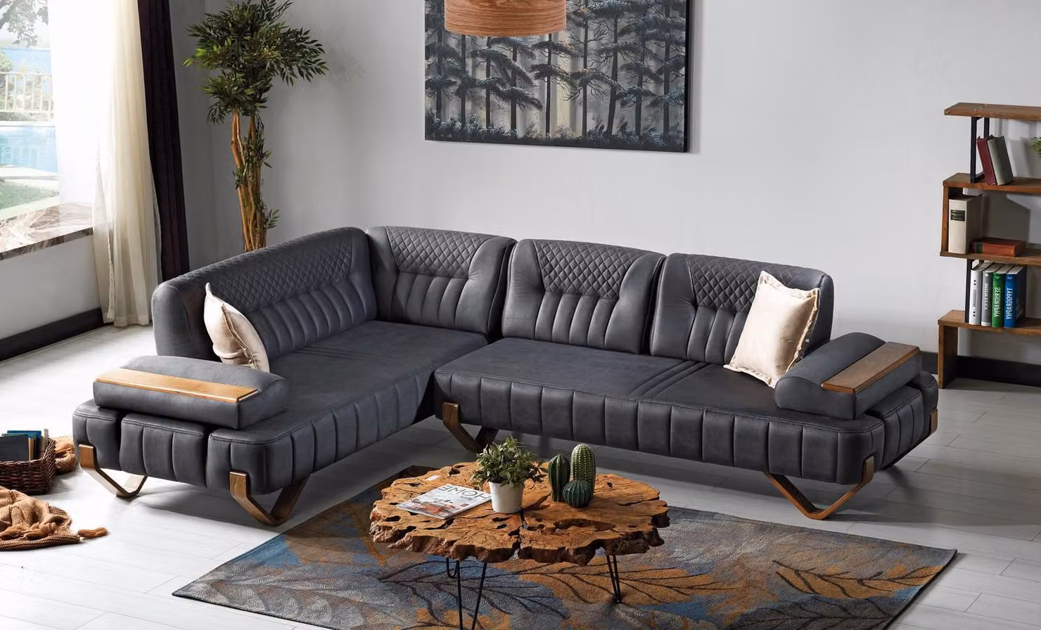Ecksofa L-Form Textil Eckcouch Sofa Polster Premium Couch L-Form Modern