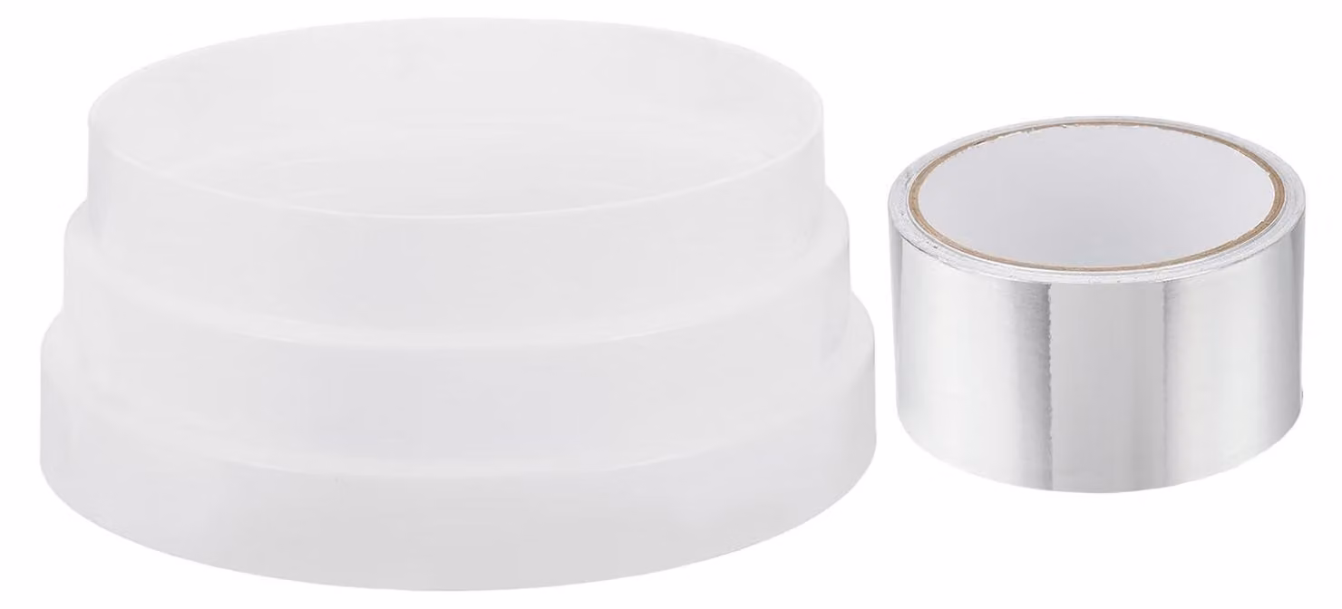 Riduttore in PVC da 6" a 7" per sistemi di ventilazione, colore bianco