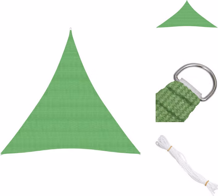vidaXL Tenda da sole, 160 g/m², verde chiaro, 3x4x4 m, HDPE - Tende da sole e protezioni solari