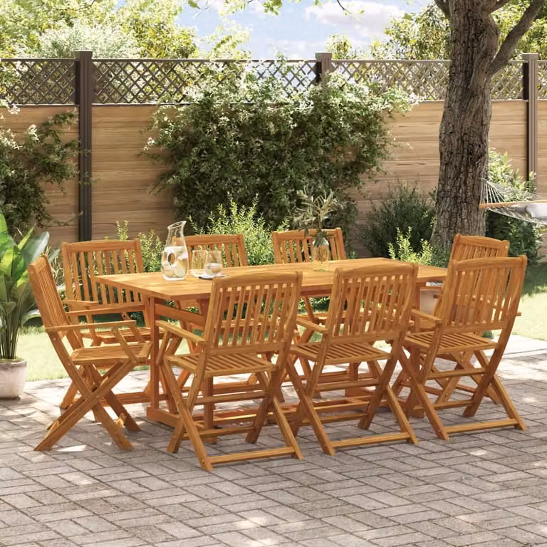 Maison Exclusive - Set da pranzo da giardino 9 pezzi 180x90x75 cm in legno massello di acacia