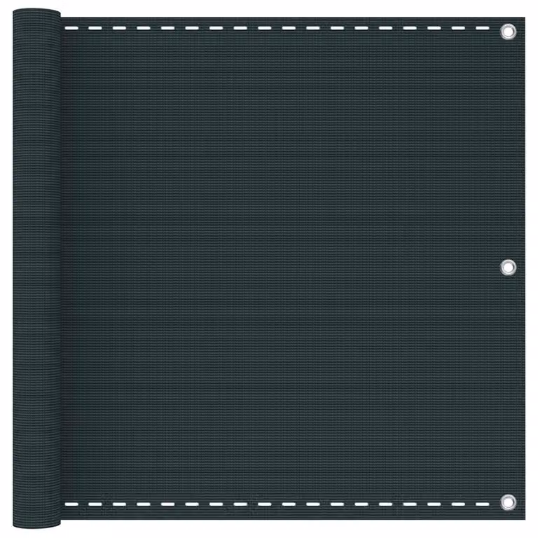 Schermo per balcone, verde scuro, 75 x 700 cm, realizzato in HDPE e alluminio