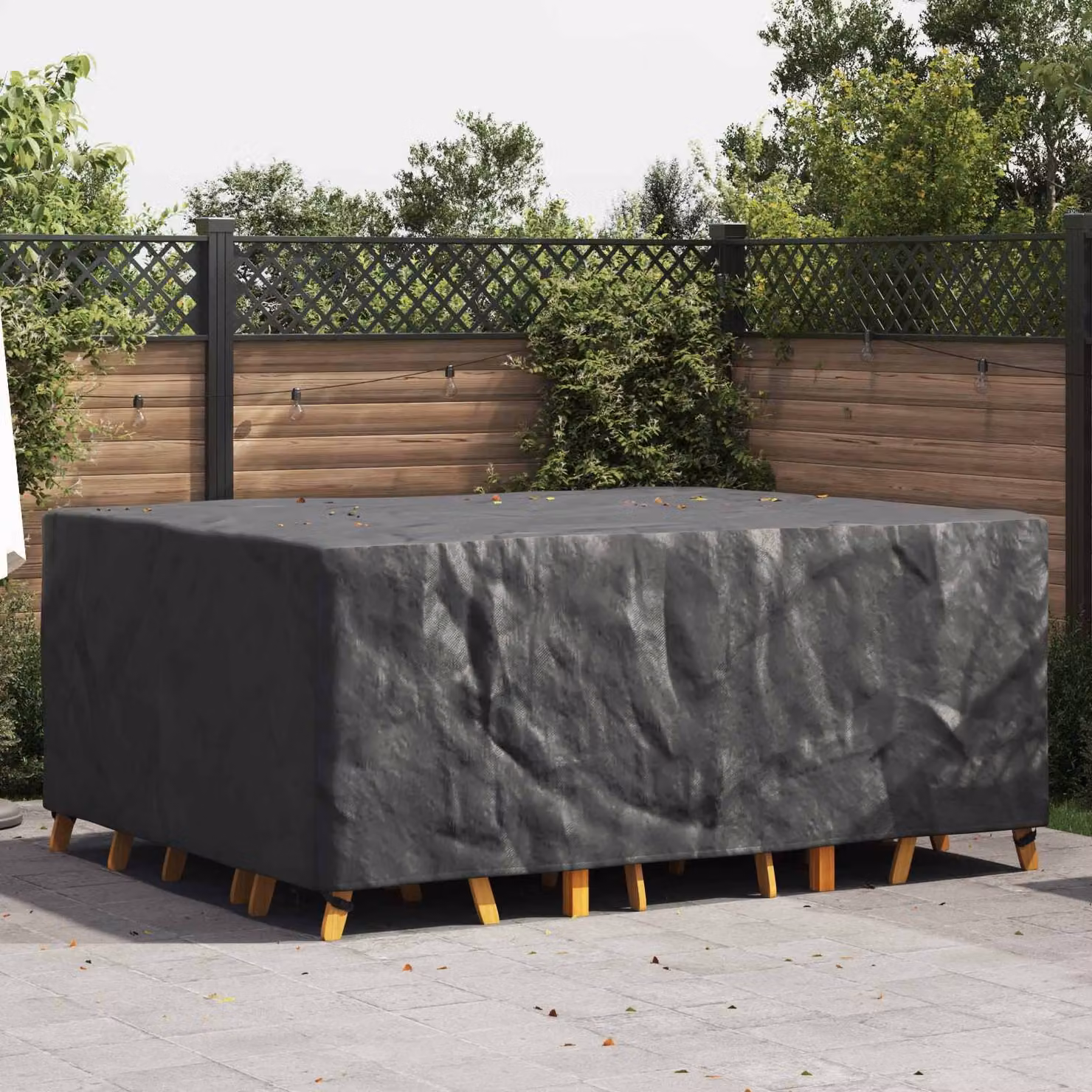 Copertura per mobili vidaXL impermeabile, colore nero, L 240 cm x P 190 cm x H 90 cm