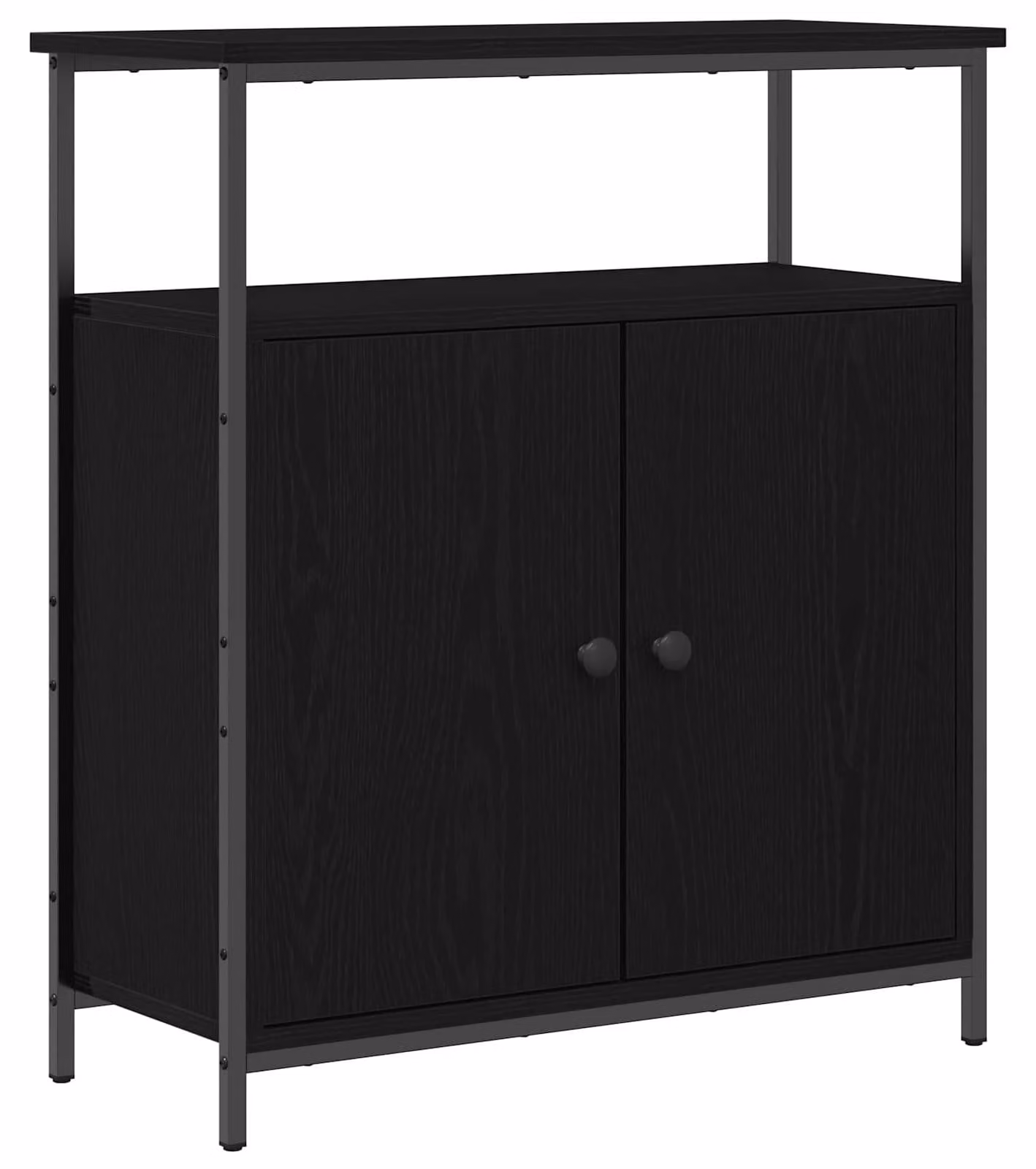 Credenza Rovere Nero 70 x 30 x 80 cm Legno multistrato