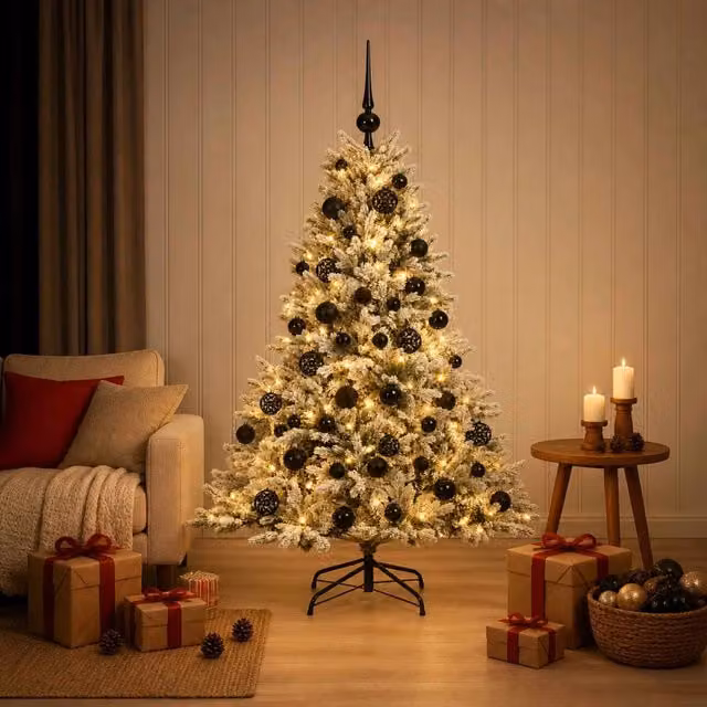 Albero di Natale artificiale con palline 150 cm 150 LED 3465562