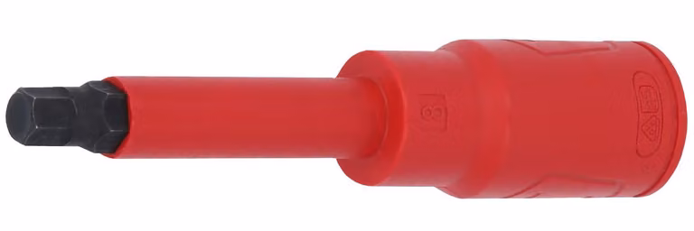 KS TOOLS Chiave a bussola da 1/2" con isolamento protettivo per viti a Esagono, lunga, 5 mm (117.5705)