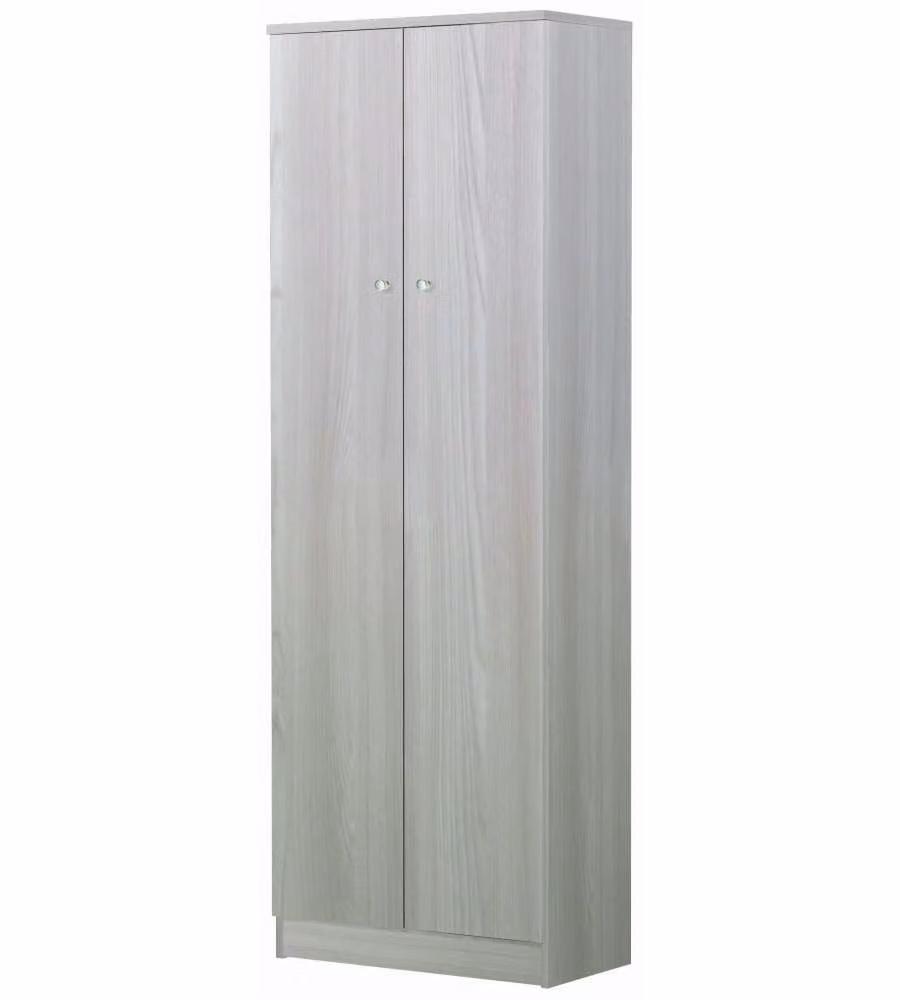 Armadietto Multiuso Sarmog con 2 Ante e Ripiani Interni Beige Moderno L 62 cm x P 34 cm x H 183 cm