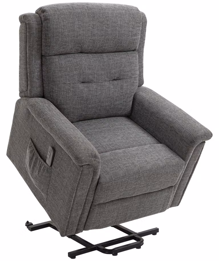 Poltrona alzapersona elettrica HOMCOM con funzione reclinabile, portata massima 170 kg, grigio