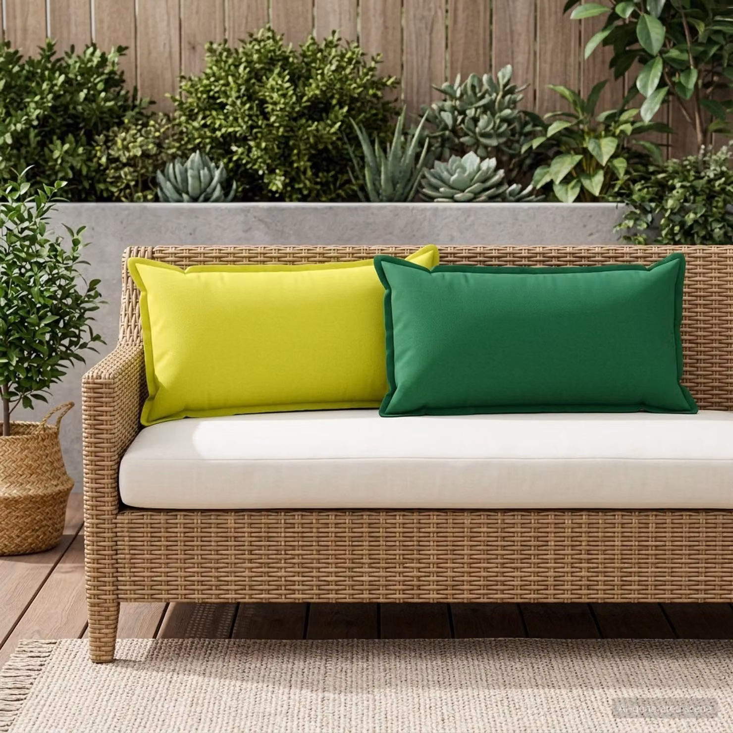 Set di 6 federe vidaXL HOUTEN in poliestere, colore verde brillante, L 80 x P 40 x H 40 cm