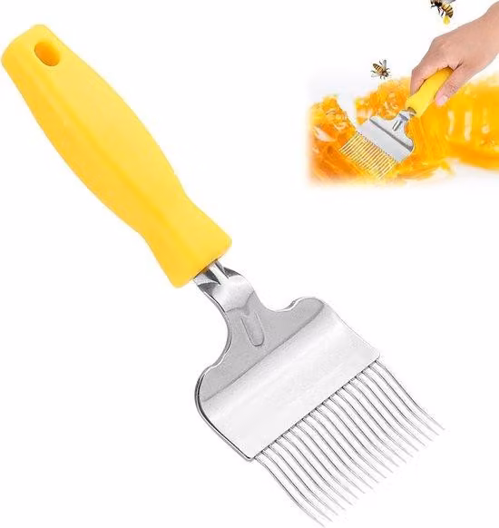 Kit per la costruzione di un alveare - Ideale per il vostro giardino - Forchetta per la raccolta del miele, pettine e paletta, forchetta per tagliare il miele