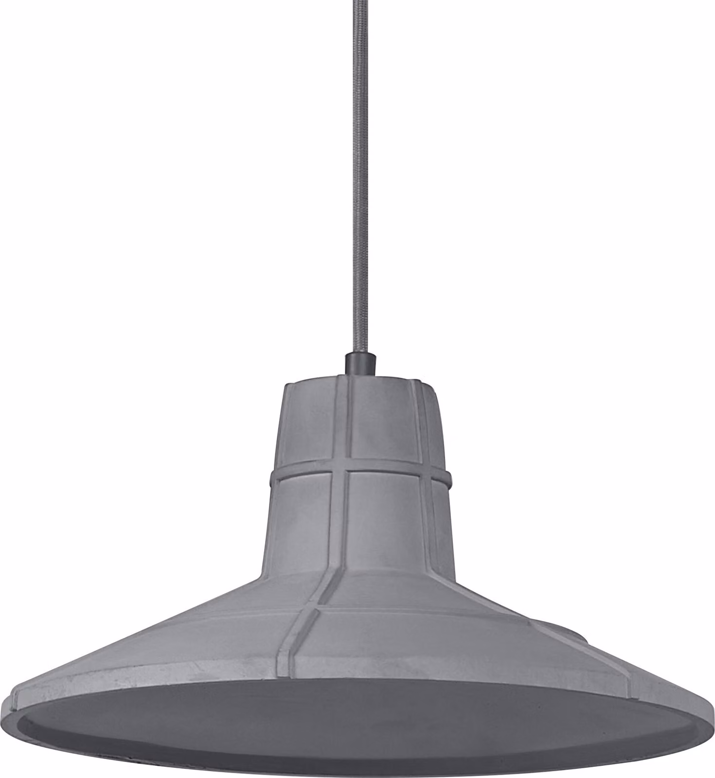 OSRAM Decor Concrete Sala lampada a sospensione in cemento (325 mm) in grigio scuro con alloggiamento in metallo e cemento per un'illuminazione moderna degli interni, con scelta flessibile della sorgente luminosa grazie all'attacco E27.