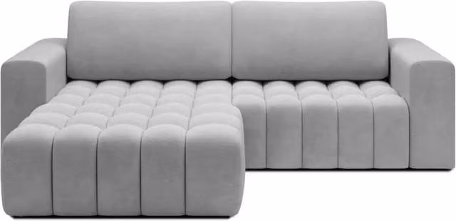 Divano angolare convertibile MEUBLORAMA DORY grigio con vano contenitore e funzione letto, angolo sinistro, L 250 cm – 1