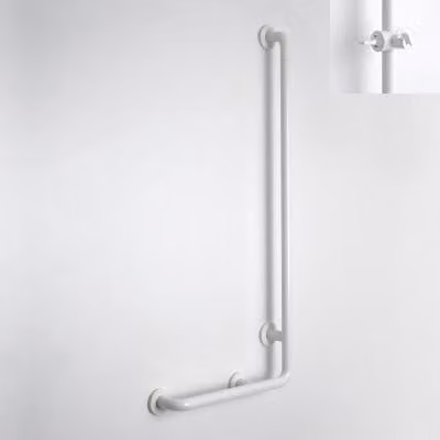 pba 01 Maniglione L con reggiseno 480x1160 mm, in nylon, adatto per sedile a sospensione