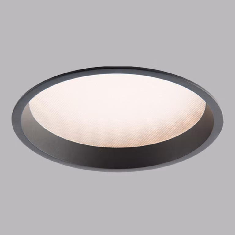 Luce da incasso dimmerabile LED2 ZETA IP44 CRI90, variante: ZETA L, Ø 210 mm, 3000 K, NERO, TRIAC
