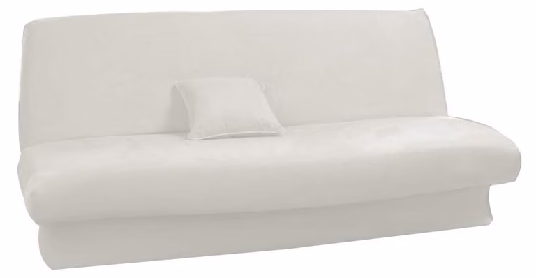 Copertura beige per divano letto, espandibile da 120 a 200 cm