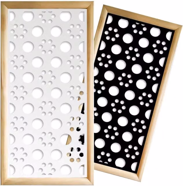 Moduli Decorativi in Legno e PVC Signorbit Colore Nero L: 73 cm, H: 148 cm – 1