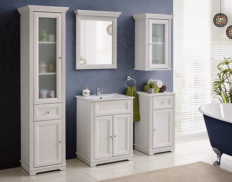 Badezimmer Design Badmöbel Sets Waschbecken Antik Stil Möbel Garnitur 5tlg.