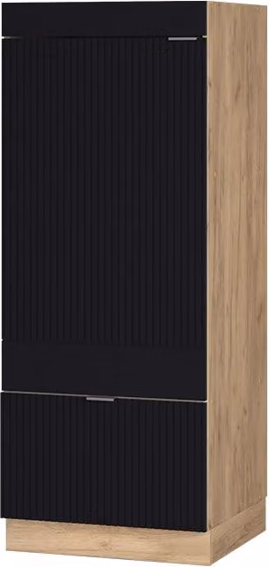 Mobile cucina dispensa Fame-Line Nero rigato/Rovere dorato 60 cm Vicco