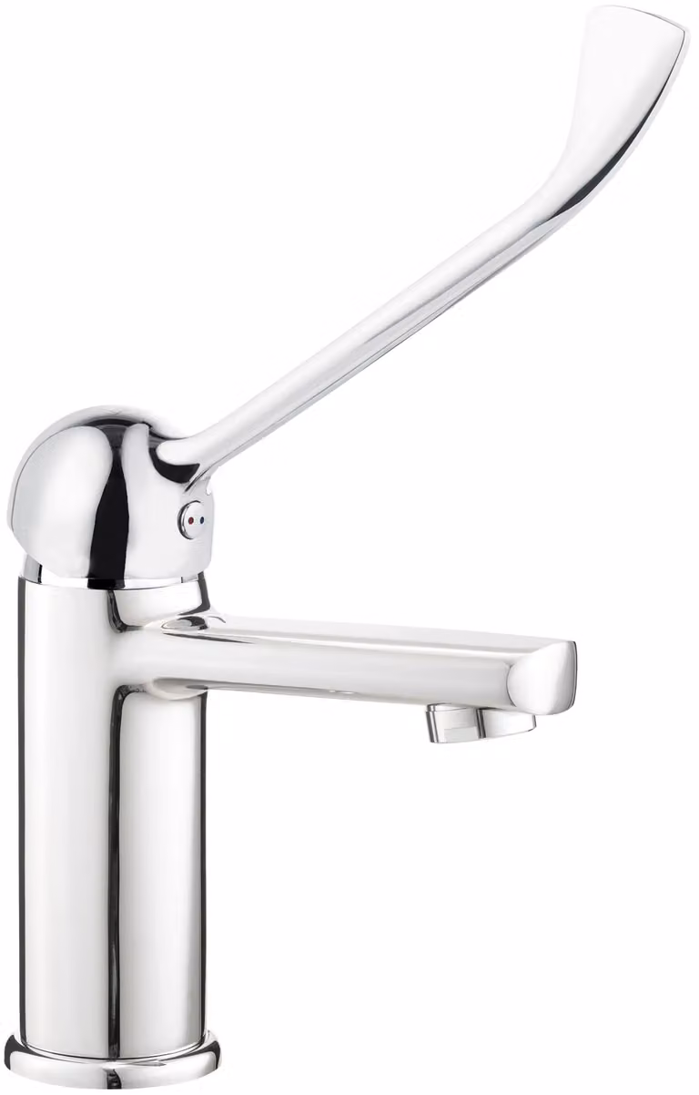 Rubinetto per lavabo, con leva clinica - cromato, leva clinica allungata