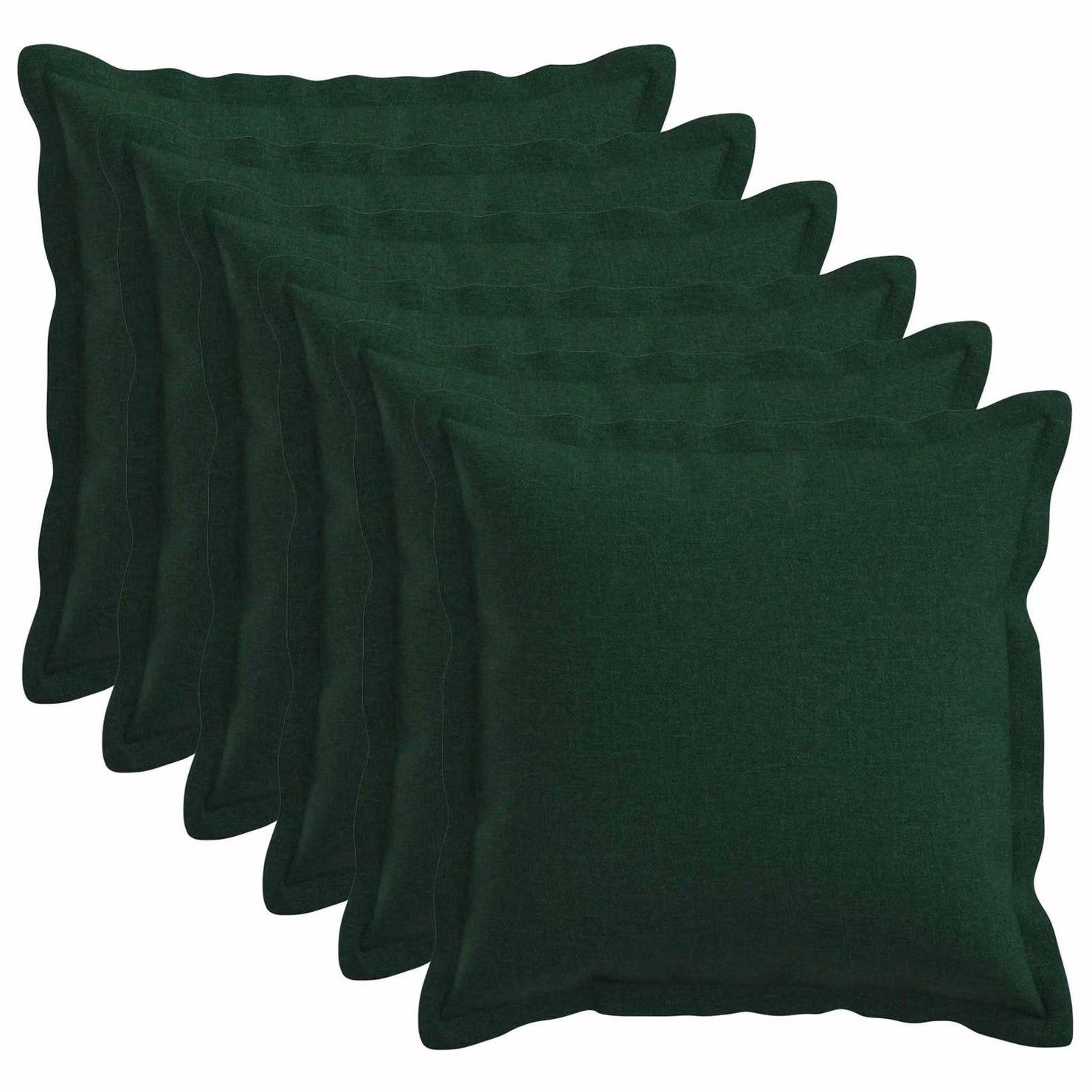 Set di 6 federe quadrate vidaXL HOUTEN verde, L/P: 30 x 30 cm