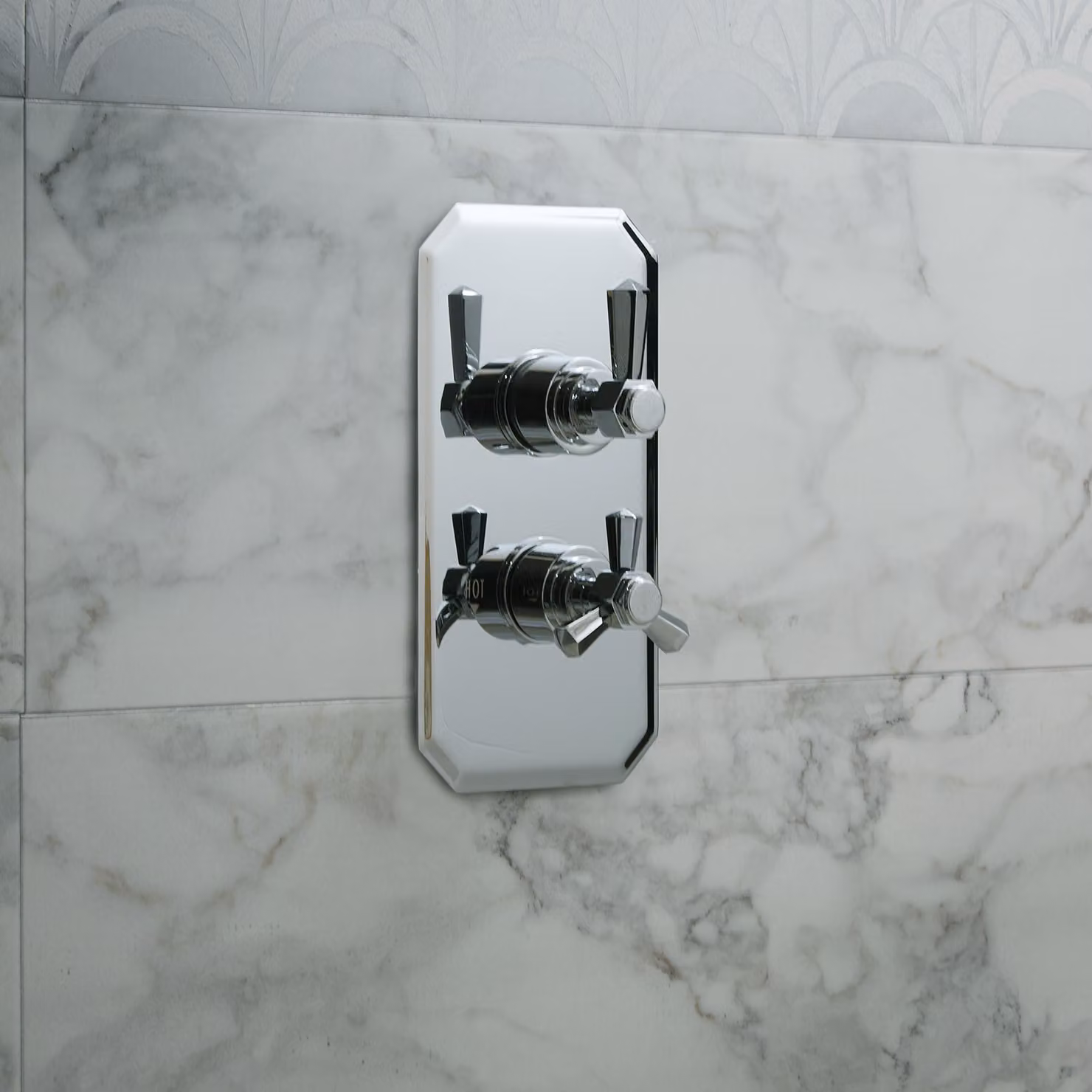 Miscelatore Doccia Termostatico Art Deco (1 via) - Cromato   - Earlham