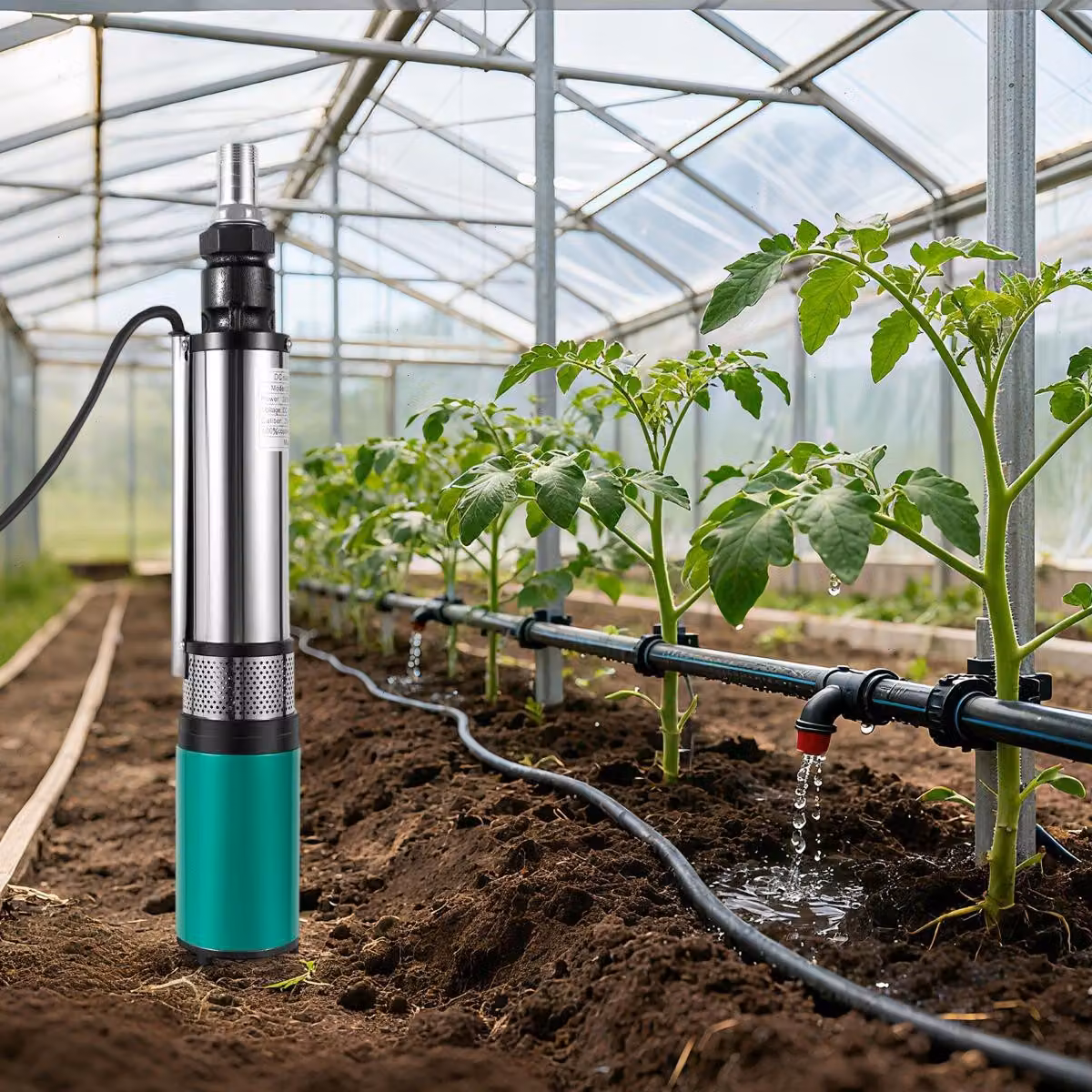 Pompa sommergibile, 24V, costruzione in acciaio inossidabile, 24V, colore argento, 24V, colore argento