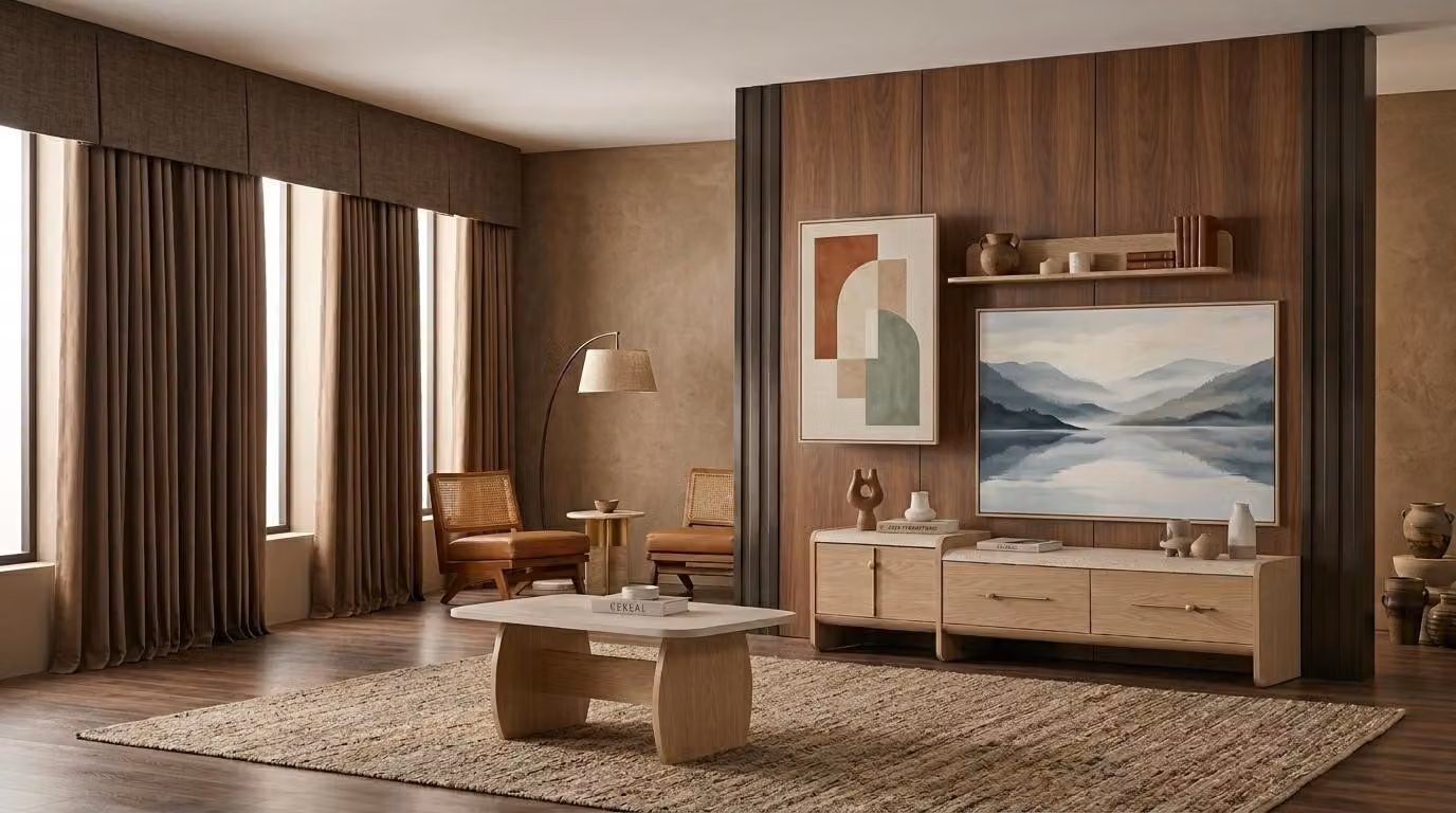 Mobile parete, armadio, credenza, scaffale, soggiorno, stile moderno, colore beige, nuovo