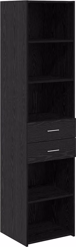 Credenza Rovere Nero 45 x 42,5 x 185 cm Legno multistrato