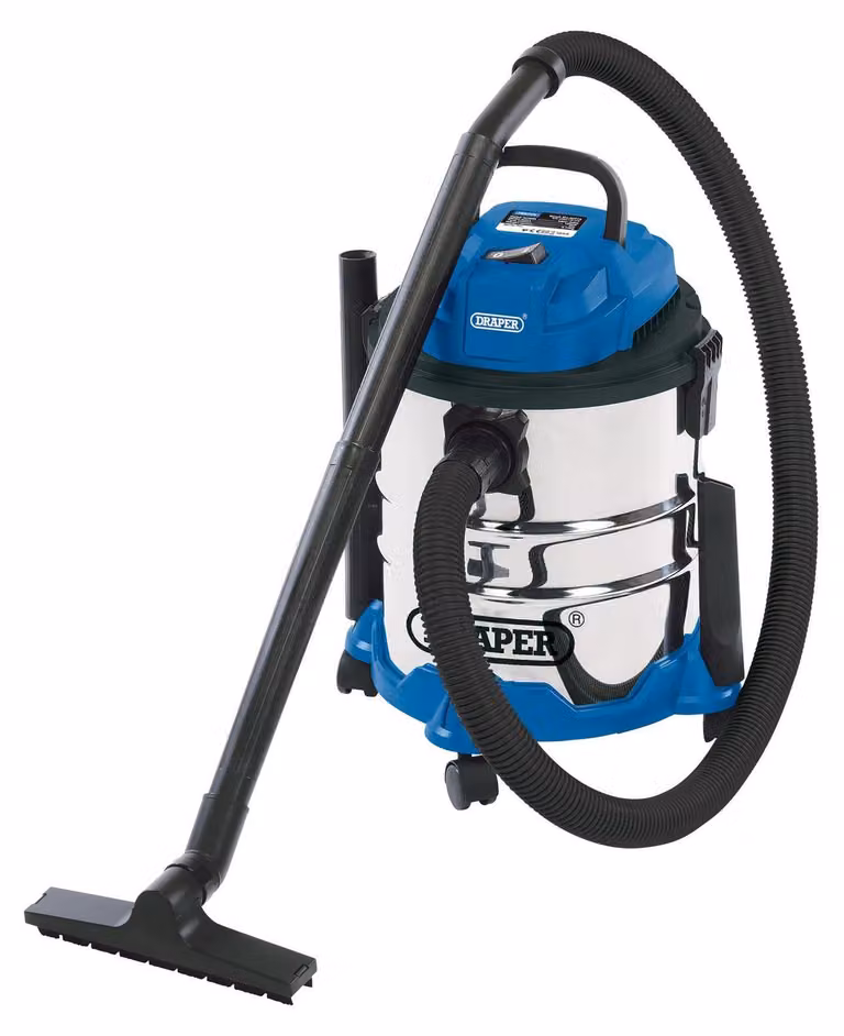 Aspirapolvere bagnato/secco, 1250 W, 20 litri, tubo da 1,5 metri, portata massima di 25 litri/secondo