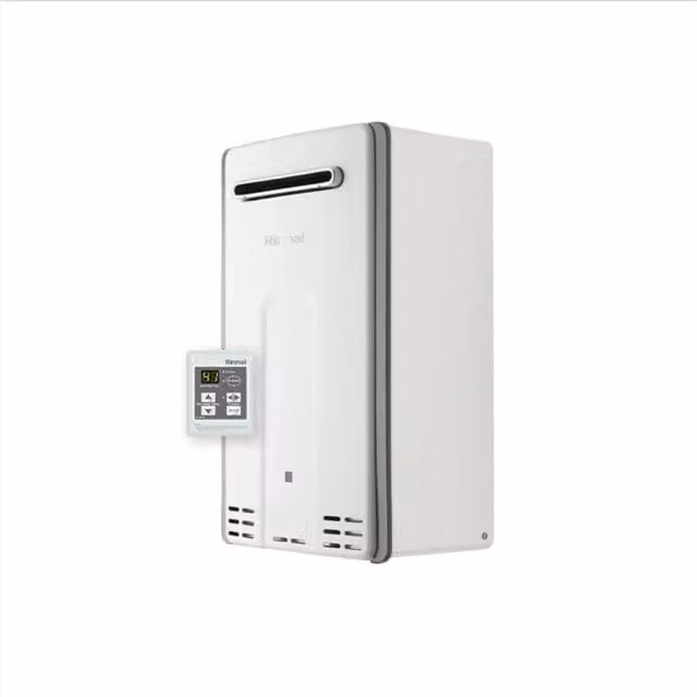 Scaldabagno per esterno Rinnai Infinity 28E GPL elettronico con display, Bianco, L/P/H: 58,3 x 35,7 x 23,5 cm