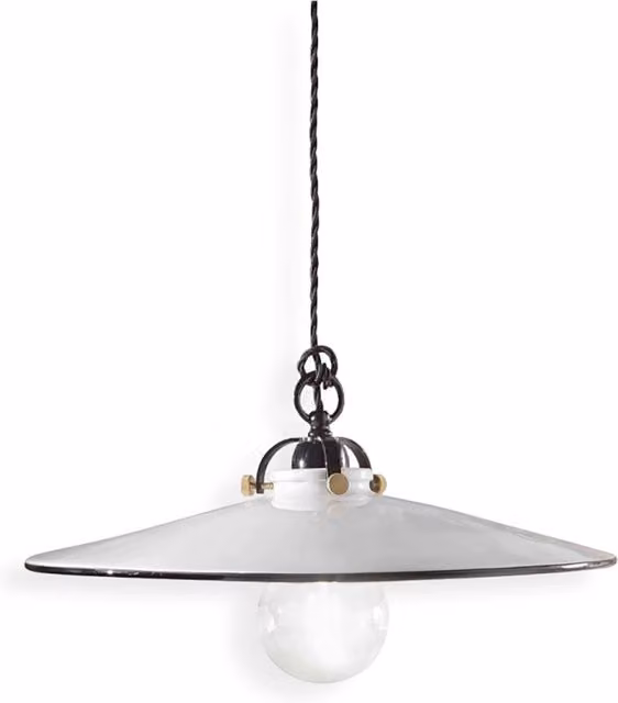 Lampadario Classico Asti Ottone E Ceramica Ferro E Ceramica Nero 1 Luce E27