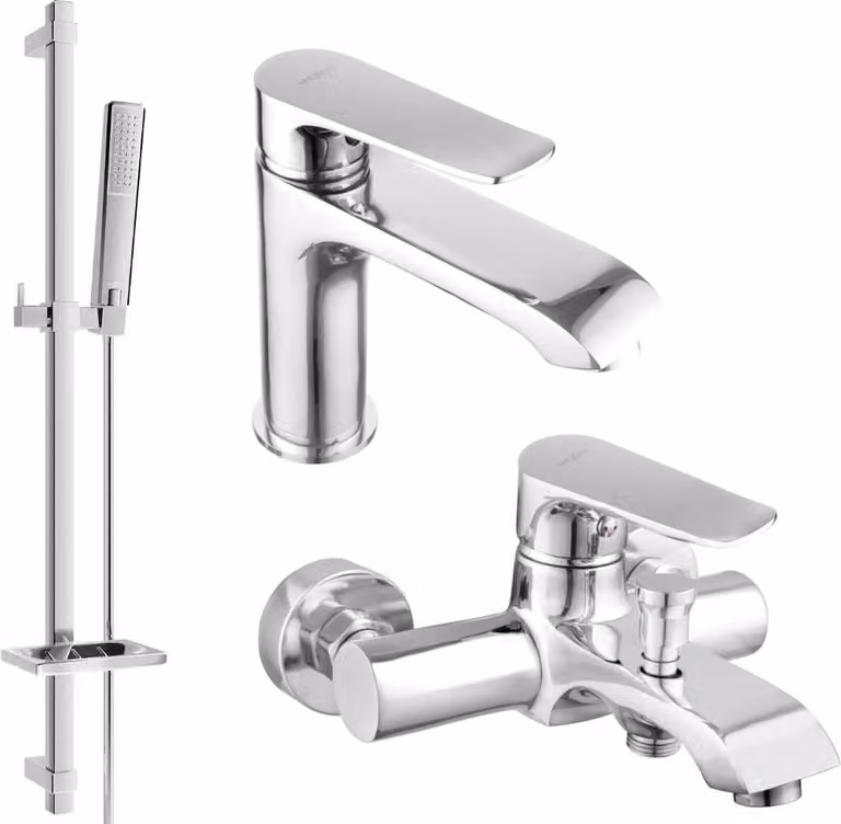 Mexen Pecos DQ72 set da bagno, cromo - 72703DQ72-00
