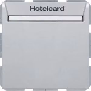 Berker 16408984 Interruttore a relè con elemento centrale per Hotelcard in alluminio, opaco Berker S.1/B.3/B.7